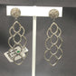 Diamond Silver Earring .925 Oxidized Sterling Silver Diamond Earring, Genuine handmade pave diamond Earring Size 2.40"(20 x 60 MM )