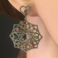 Diamond and Silver Multi Tourmaline Black Rhodium Finish Earrings