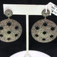 Diamond and Silver Black Rhodium Finish Earrings