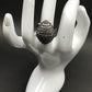 Diamond and Silver Black Rhodium Finish Rings