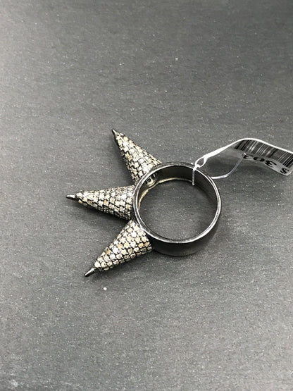 Triple Spike Diamond Ring