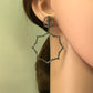 Diamond Silver Earring .925 Oxidized Sterling Silver Diamond Earring, Genuine handmade pave diamond Earring Size 2.40"(41 x 60 MM )