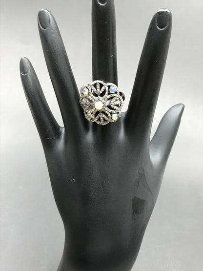 Flower Pave Diamond Ring