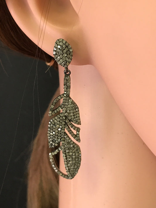 Leaf Earring Diamond