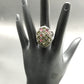 Diamond Oval Shape Tourmaline Diamond Ring, Pave Diamond Ring, Pave Oval Shape Tourmaline Ring, Approx 28 x 18mm