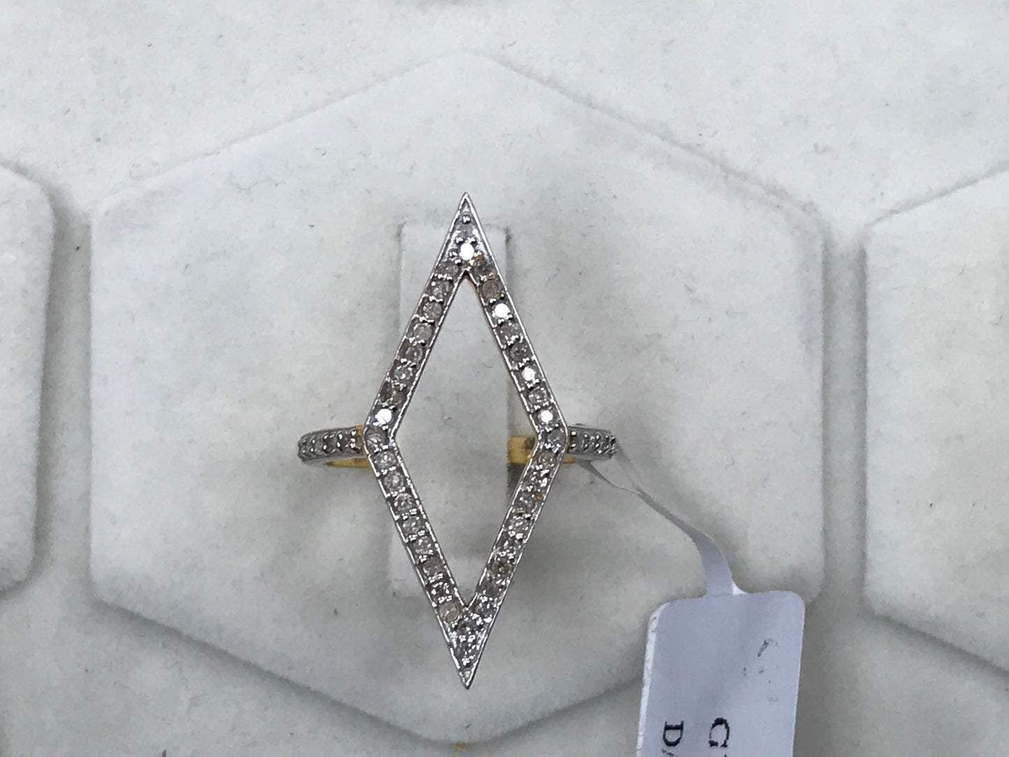 14k Solid Gold Rhombus Diamond Rings