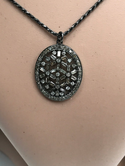 Oval Shape Diamond Pendant