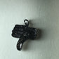 Thumbs down and up Diamond Silver Charm.