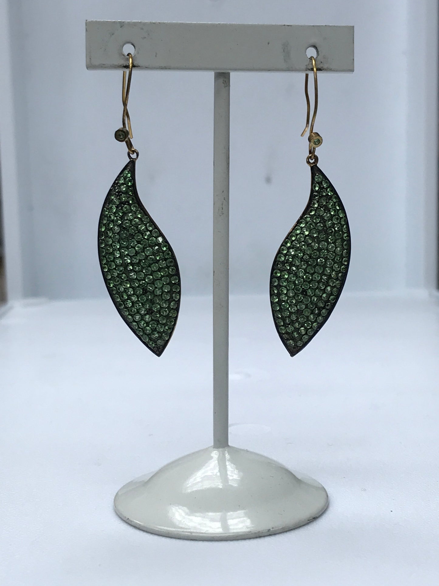 Leaf Shape Stone Earrings