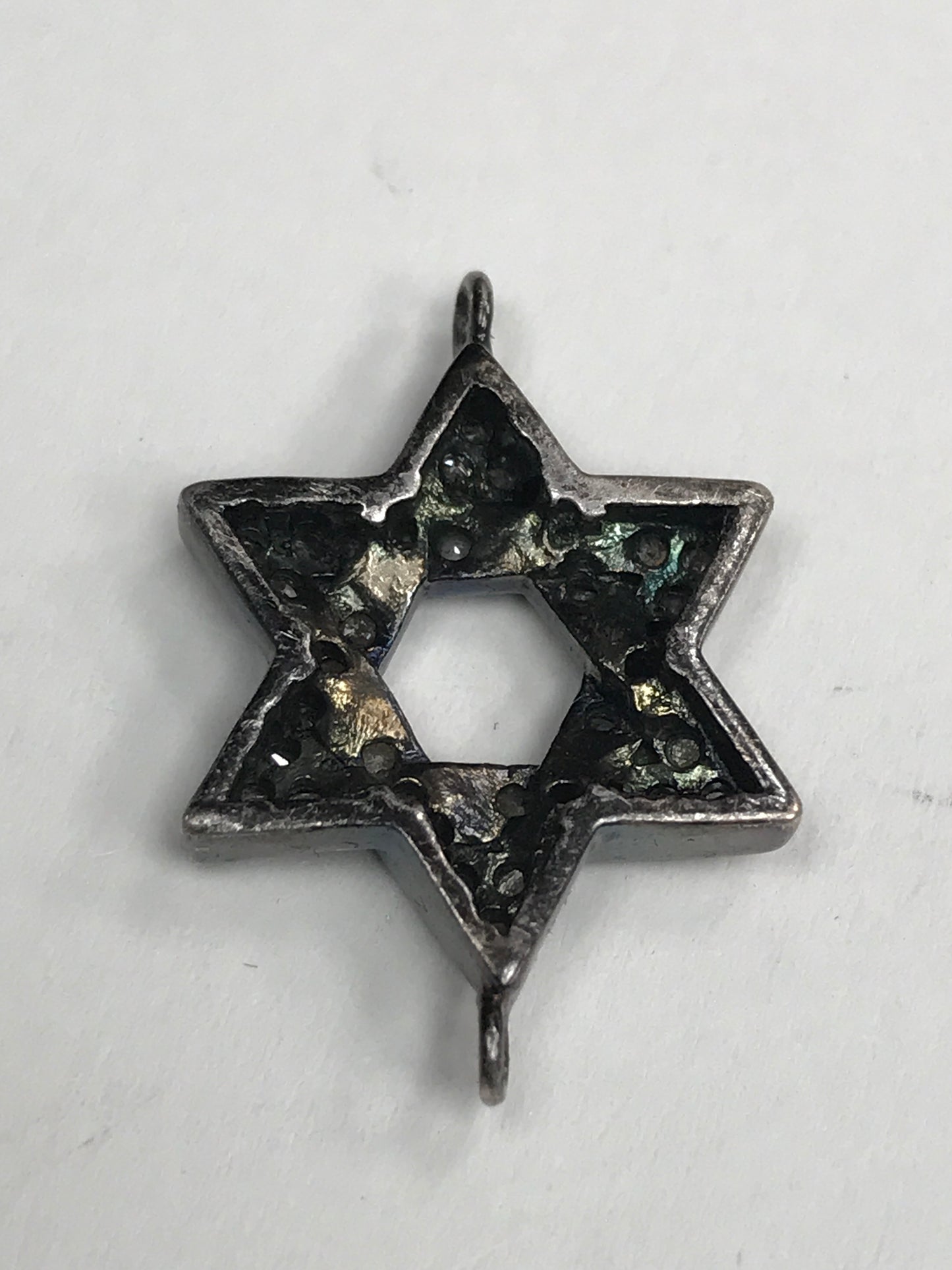 Open Star Pave Diamond Charm