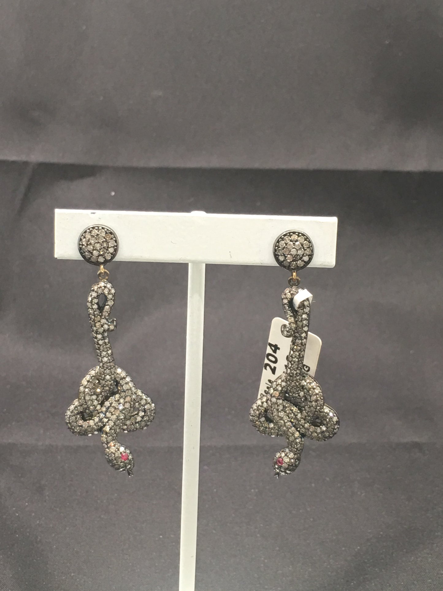 Diamond Snake Earring