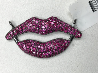 Lips Sapphire and Ruby Charm
