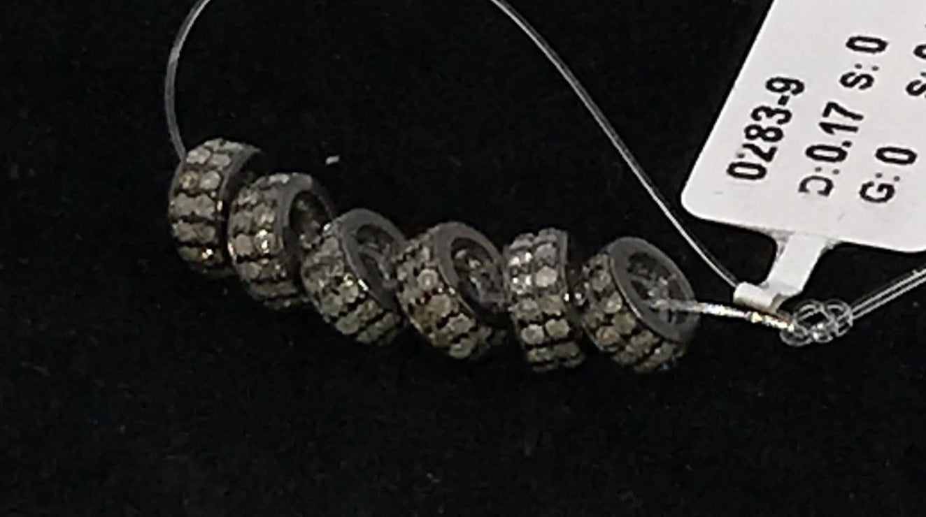 Spacer Pave Diamond Beads