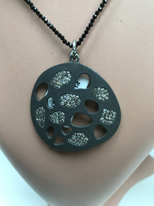 Silver Pave Diamond Pendant
