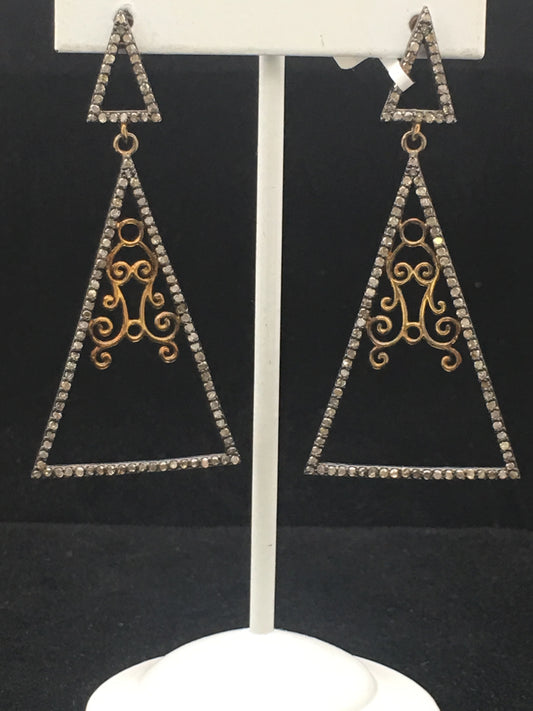 Triangle Diamond Earring