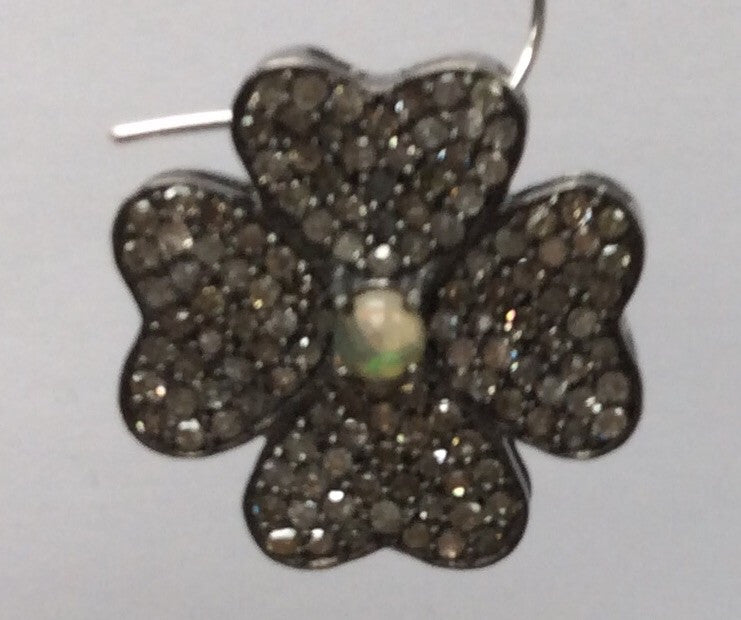 Flower with Opal Diamond Charm