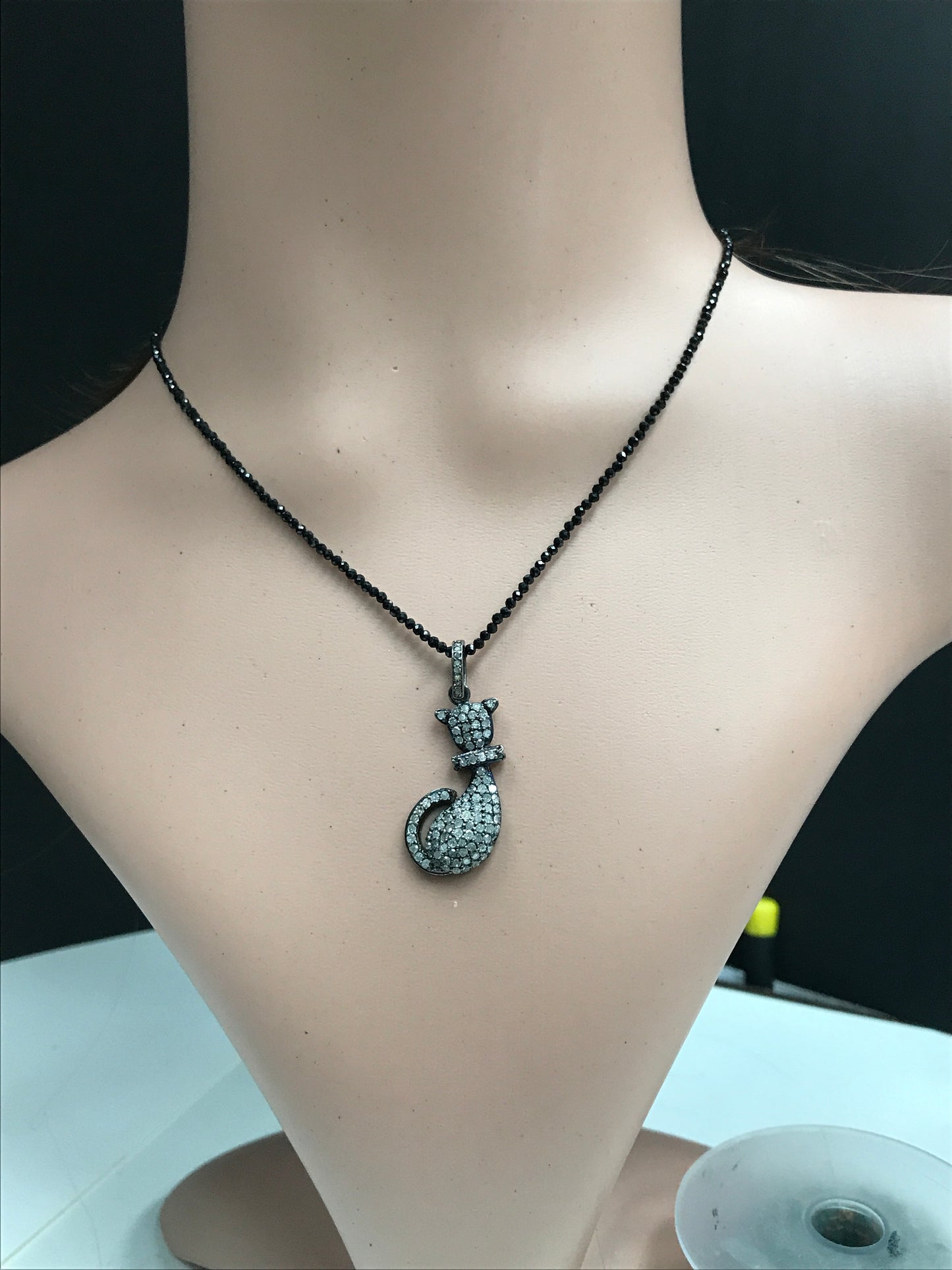 Cat Pave Diamond Charm