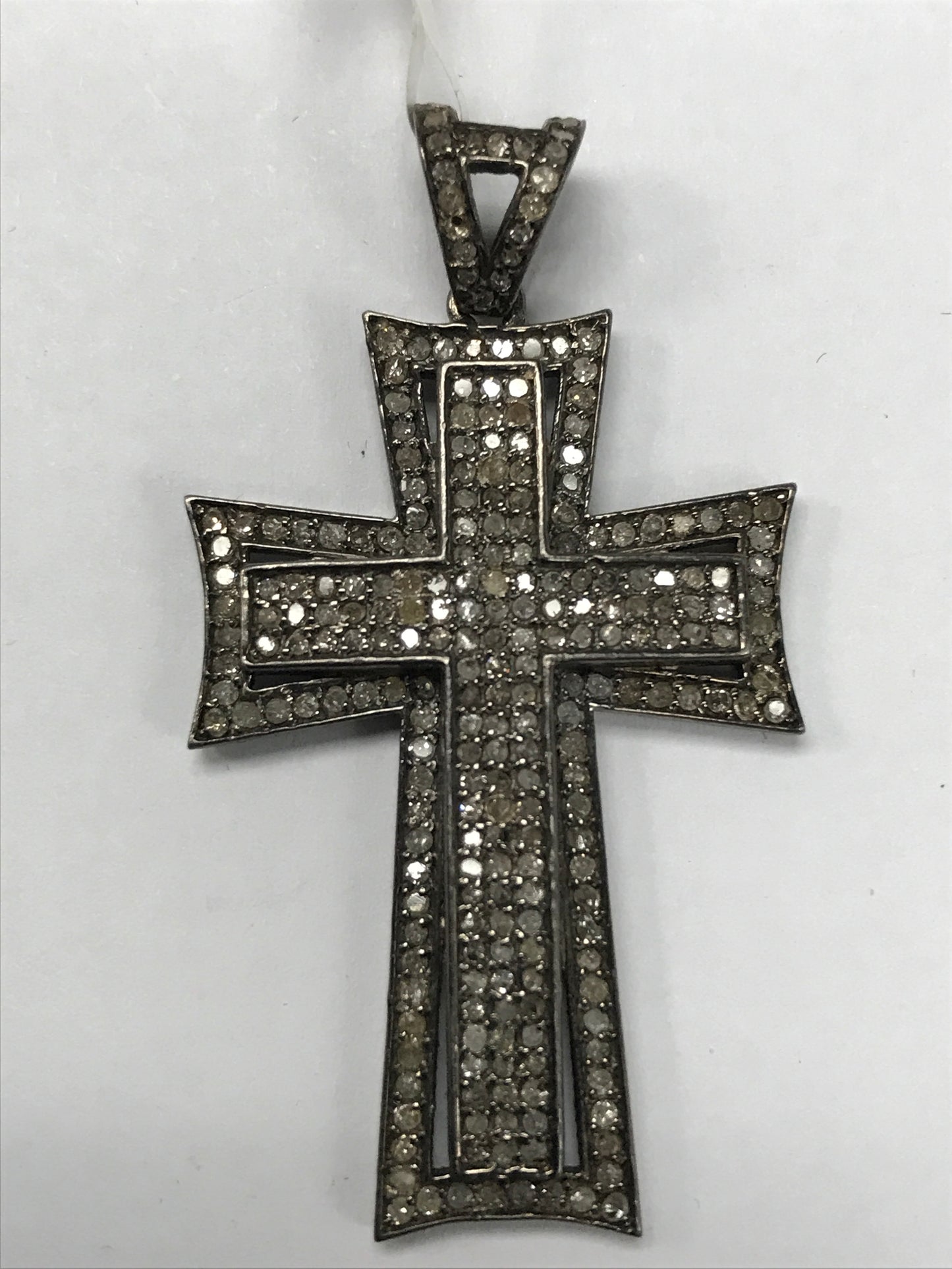 Double Cross (Stacked) Diamond Pendants & Charms