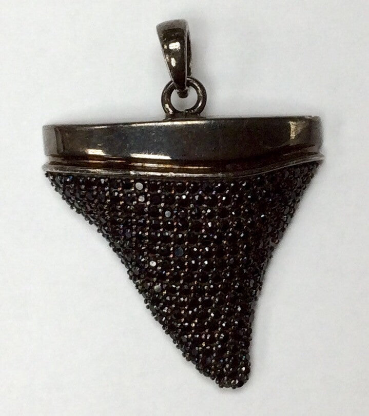 Tooth Black Spinel Charm