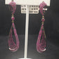 Diamond and Silver Black Rhodium Finish Earrings