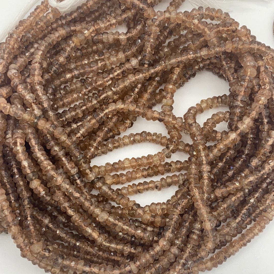 Andulsite Roundel Beads Facetted 3-4mm