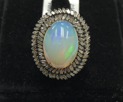 Opal and Diamond Ring