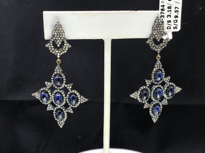 DESIGNER PARTY EARRING WITH DIAMOND AND GEMSTONES