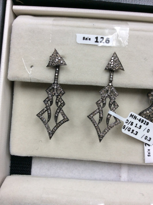 Fancy Spike Shape Diamond Earring
