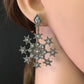 Diamond and Rainbow Moon Stone Earring
