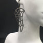 Diamond and Silver Black Rhodium Finish Earrings