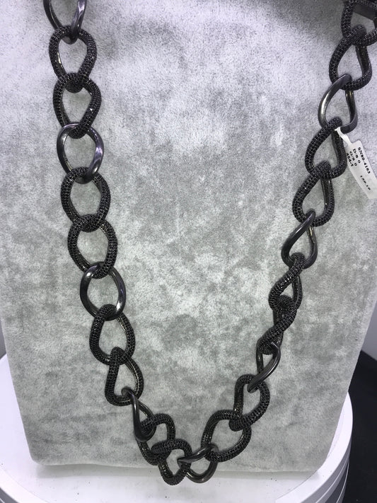 Black Spinel Chain Link Necklace