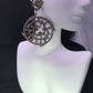 Diamond and Silver Multi Tourmaline Black Rhodium Finish Earring