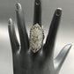 Diamond and Silver Black Rhodium Finish Rings