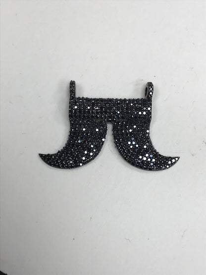 Horns Shaped Black Spinel Charm
