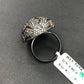 Football  Pave Diamond Ring .925 Oxidized Sterling Silver Diamond Ring, Genuine handmade pave diamond Ring Size Approx 0.92"(12 x 23 MM)