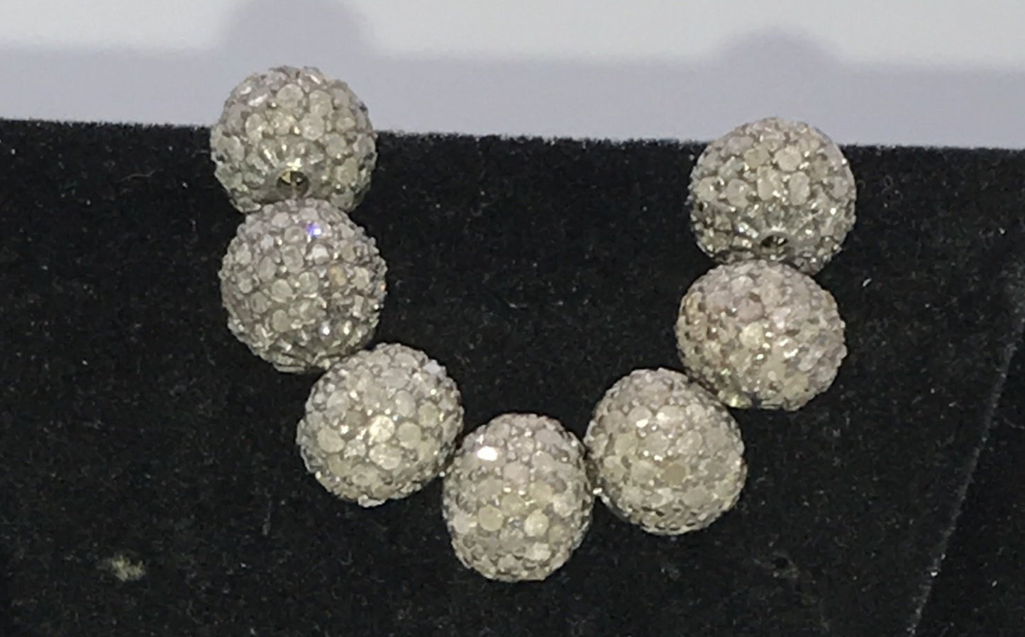 Round Ball Shape Pave Diamond Beads