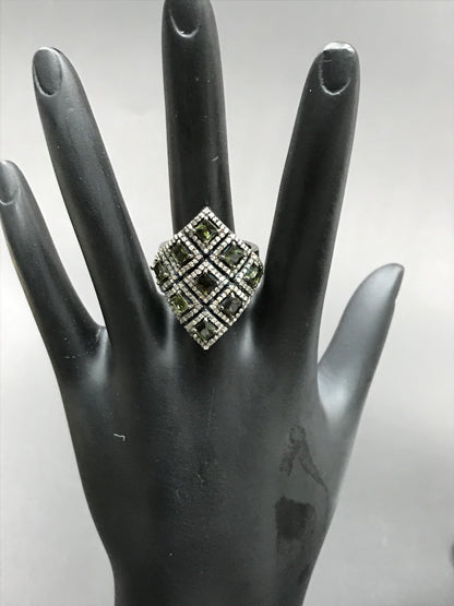 Diamond and Tourmaline Ring