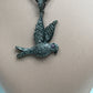 Bird Diamond Pendant .925 Oxidized Sterling Silver Diamond Pendant, Genuine handmade pave diamond Pendant Size Approx 31 x 41 mm