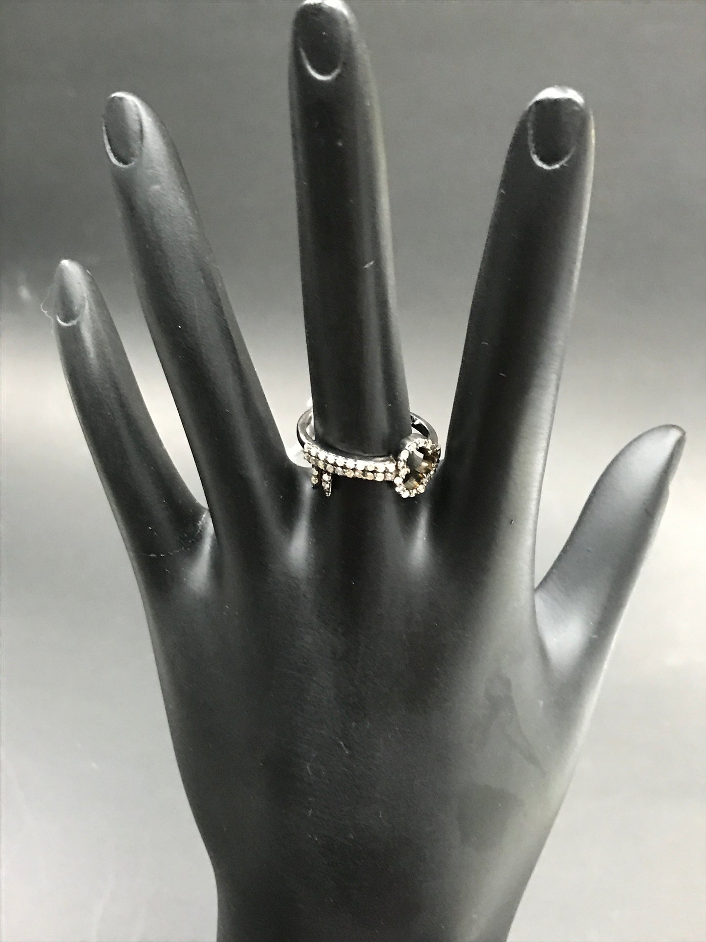 Key Shape Diamond Ring