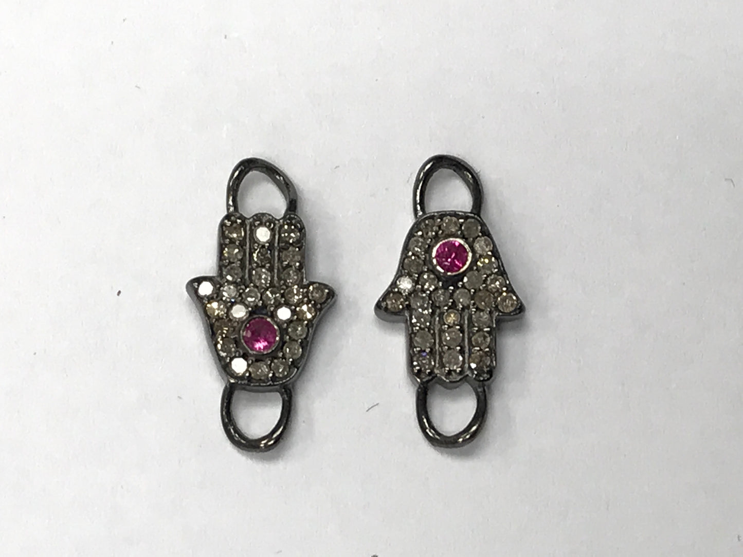 Pave Diamond Detail on Charms, Gorgeous Piece Sizzling Beautifully Hamsa Hand Shape Awesome Pendant, Approx 18 x 8 mm