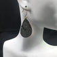 Flat Drop Shape Diamond Earrings