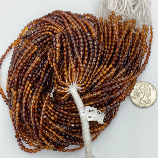 Hessonite Garnet Faceted Beads Coin, Beads Coin Beads, Coin