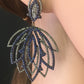 Silver and Diamond Pave  EARRINGS