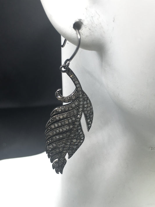 Leaf Shape Diamond Earrings