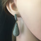 Diamond and Silver Black Rhodium Finish Earrings