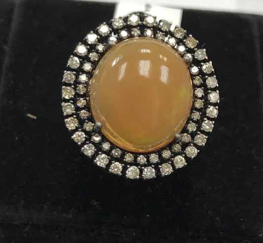 OPAL and DIAMOND RING