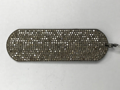 Round Edges Rectangle Shape Diamond Pendants & Charms