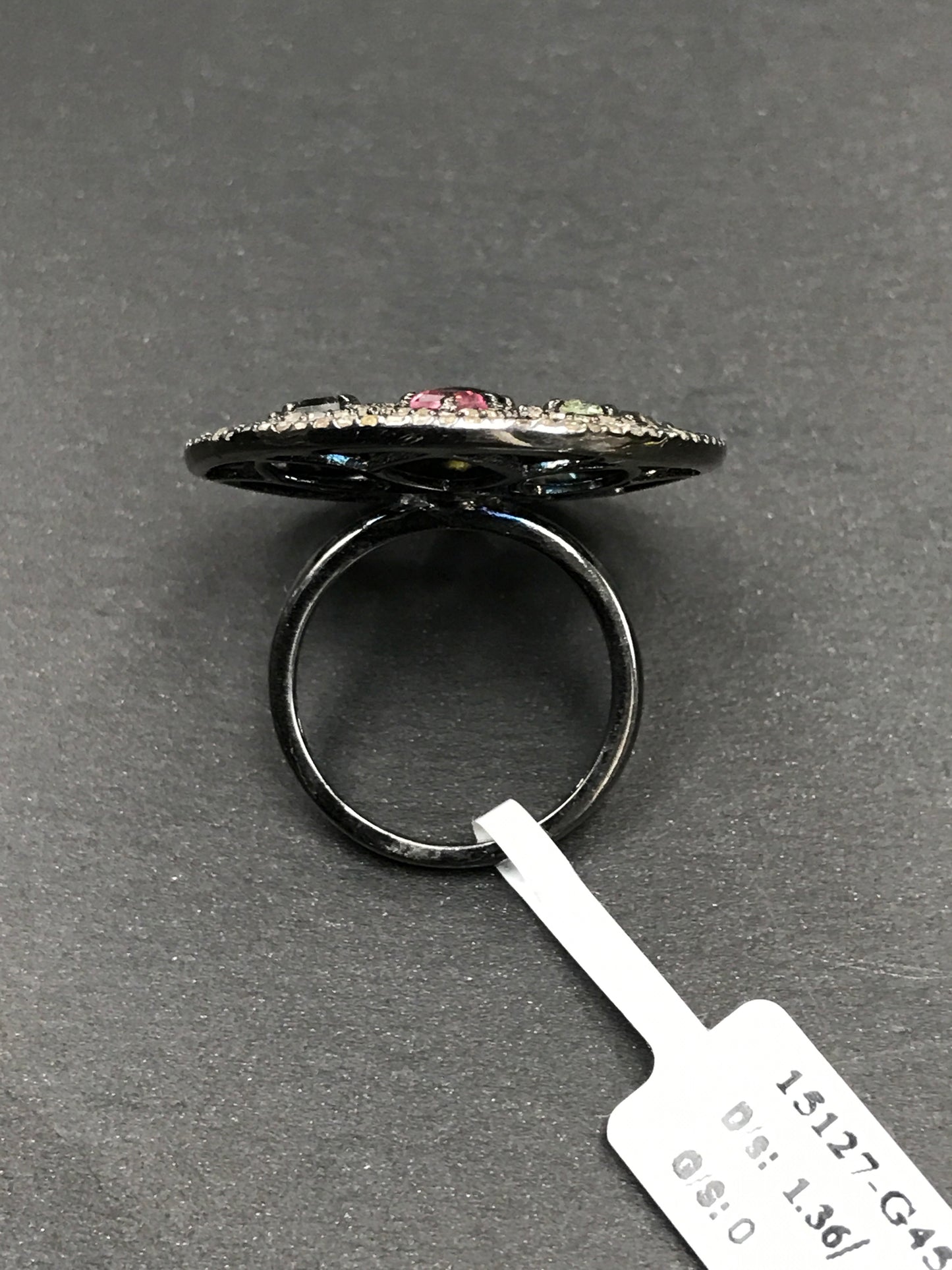 DIAMOND AND MULTI TOURMALINE RINGS