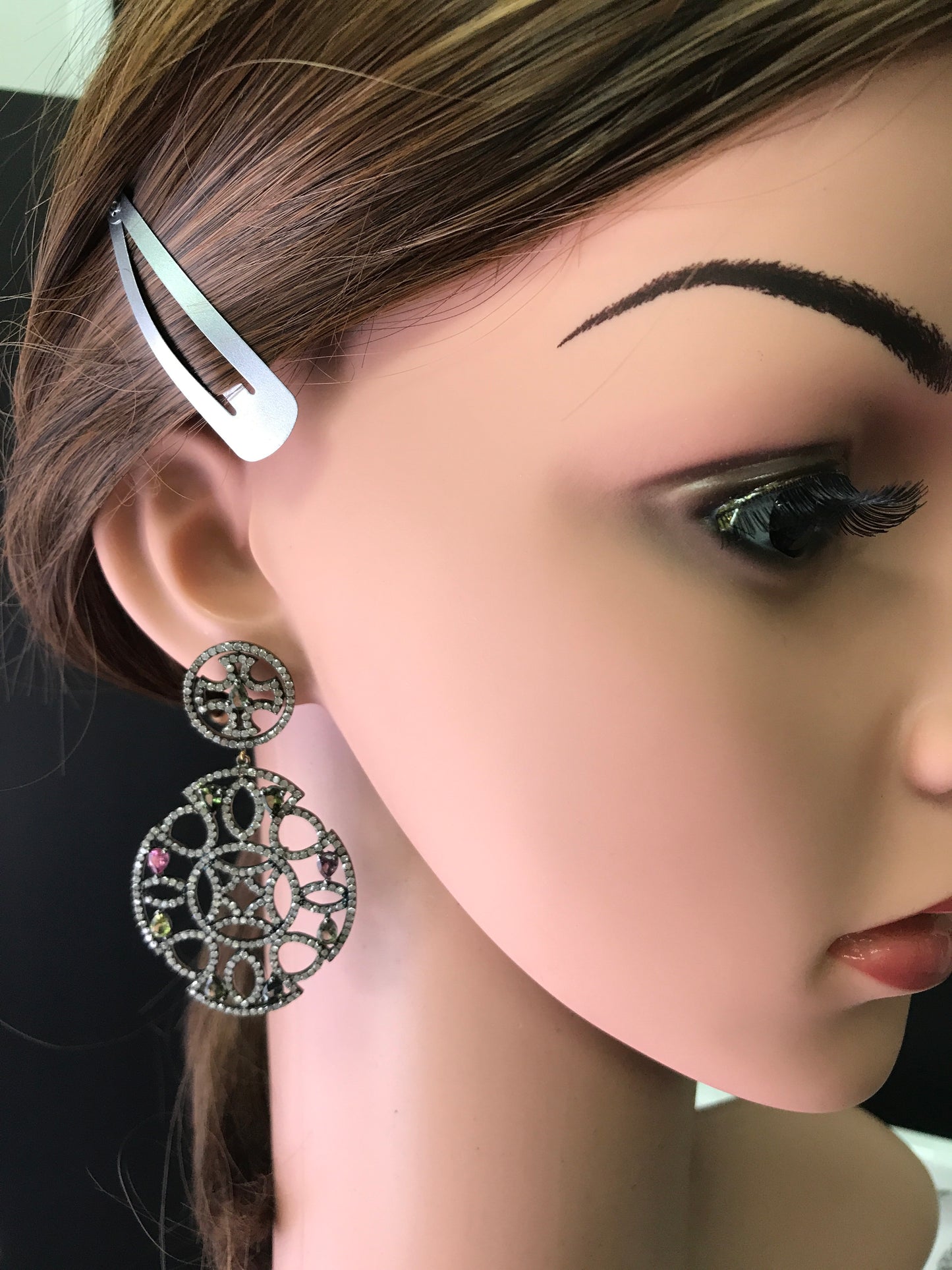Diamond and Tourmaline Earrings