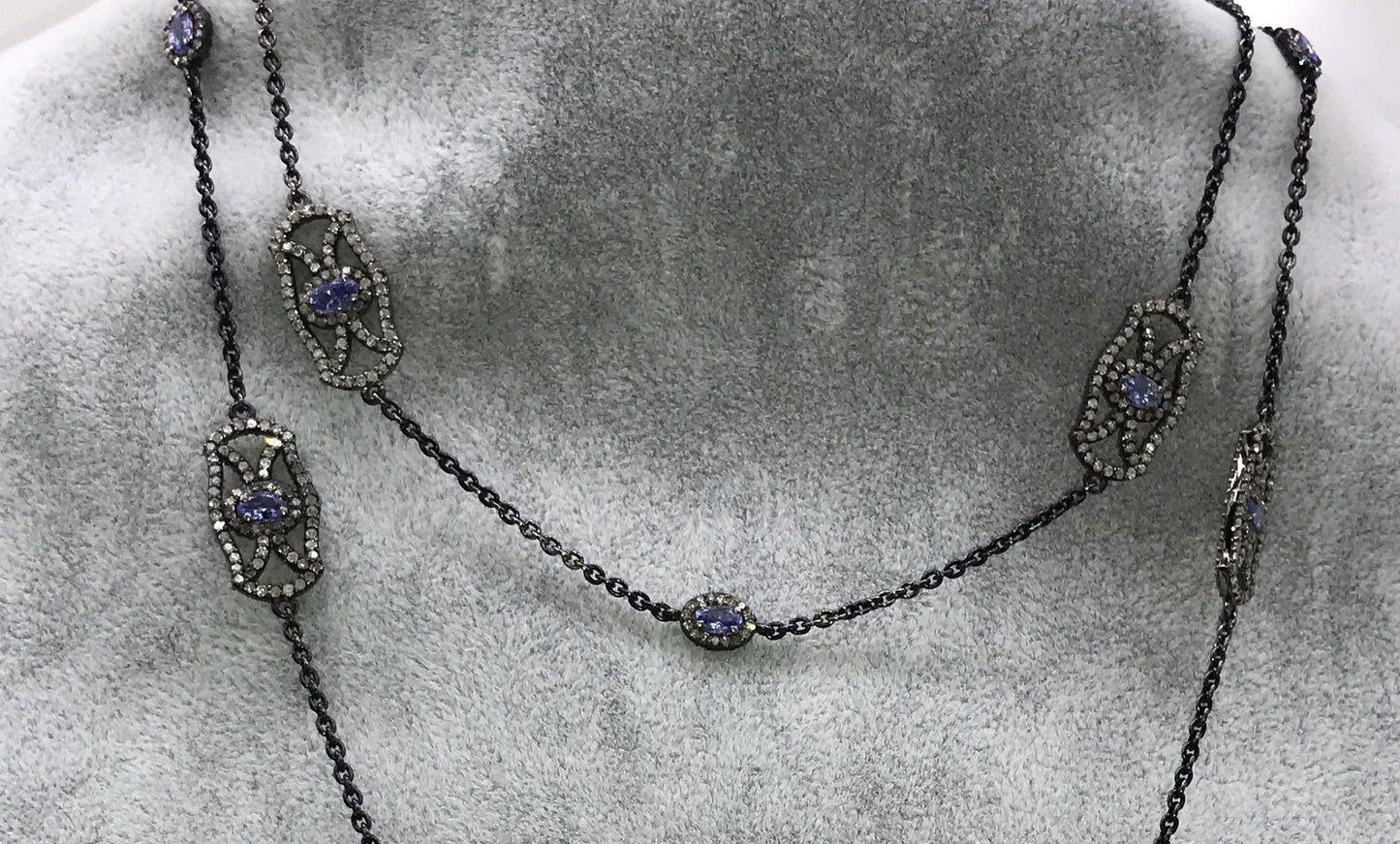 Tanzanite and Diamond Designer Necklace
